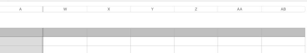 ￼excel sheet column title