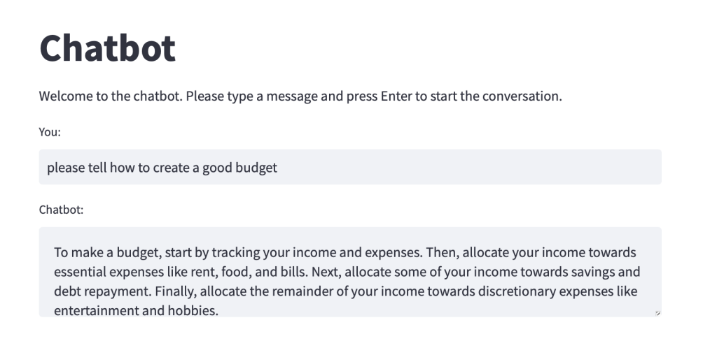 End to End Chatbot